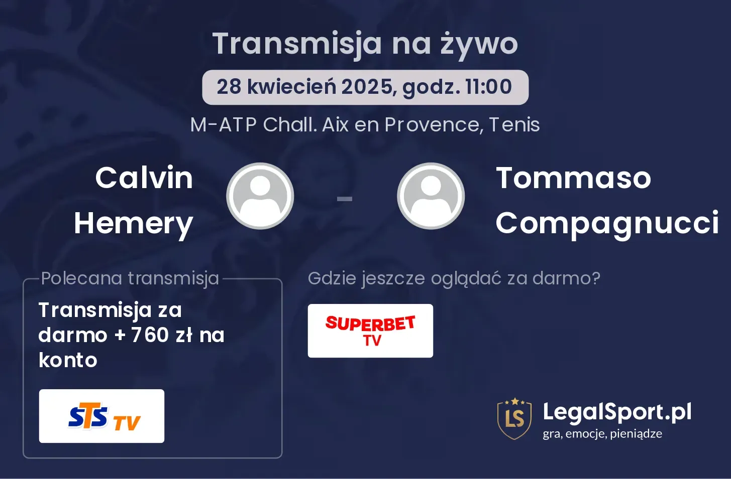 Calvin Hemery - Tommaso Compagnucci gdzie oglądać transmisję?