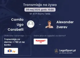 Camilo Ugo Carabelli - Alexander Zverev gdzie oglądać?
