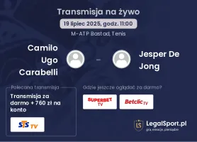 Camilo Ugo Carabelli - Jesper De Jong gdzie oglądać?