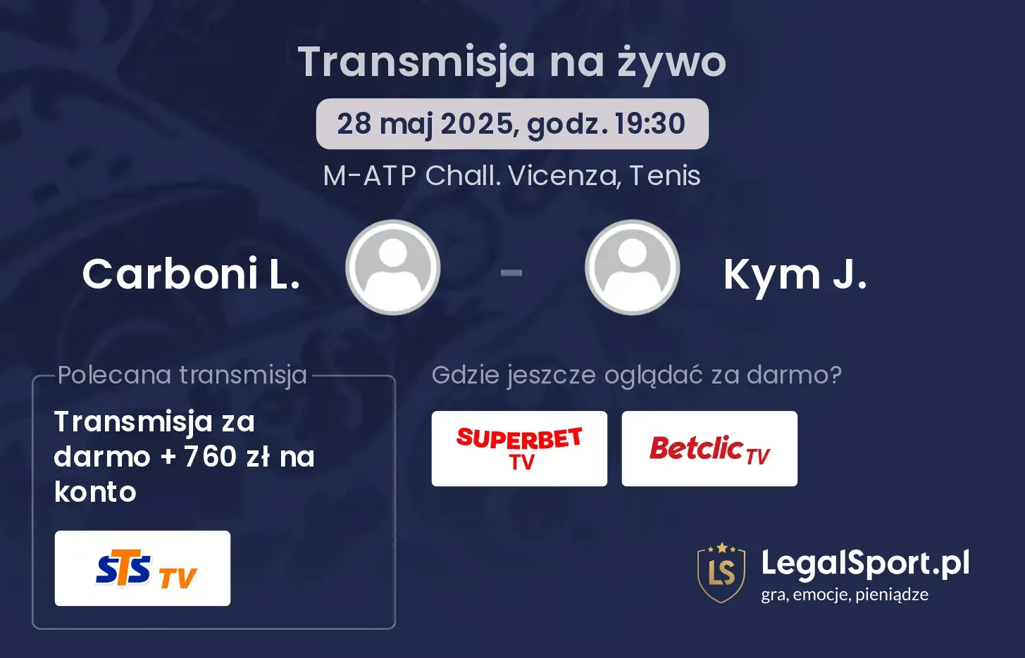 Carboni L. - Kym J. gdzie oglądać?