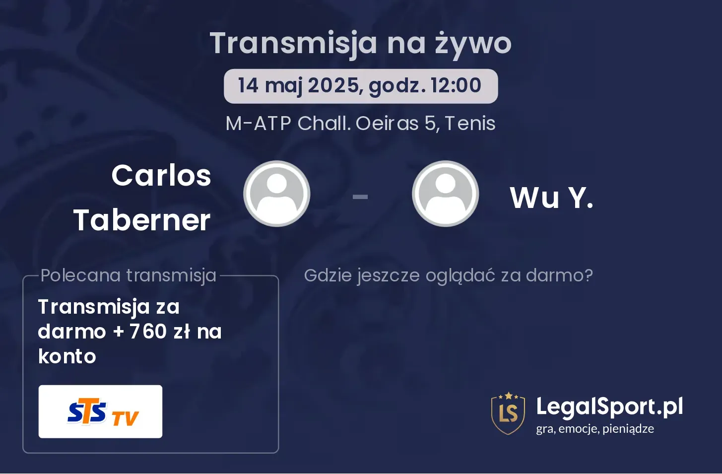 Carlos Taberner - Wu Y. transmisja na żywo