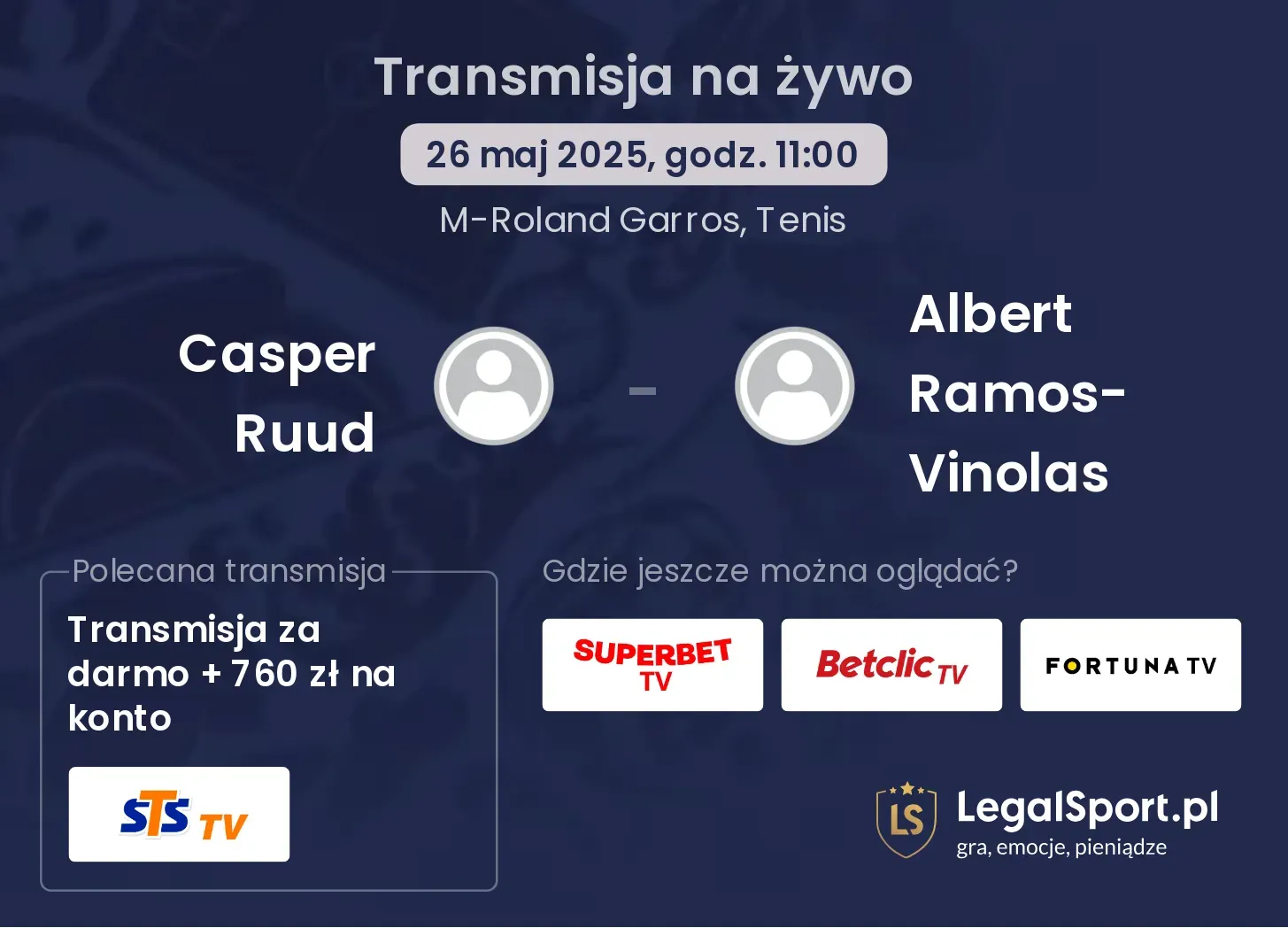 Casper Ruud - Albert Ramos-Vinolas transmisja na żywo