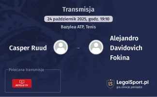 Casper Ruud - Alejandro Davidovich Fokina gdzie oglądać?
