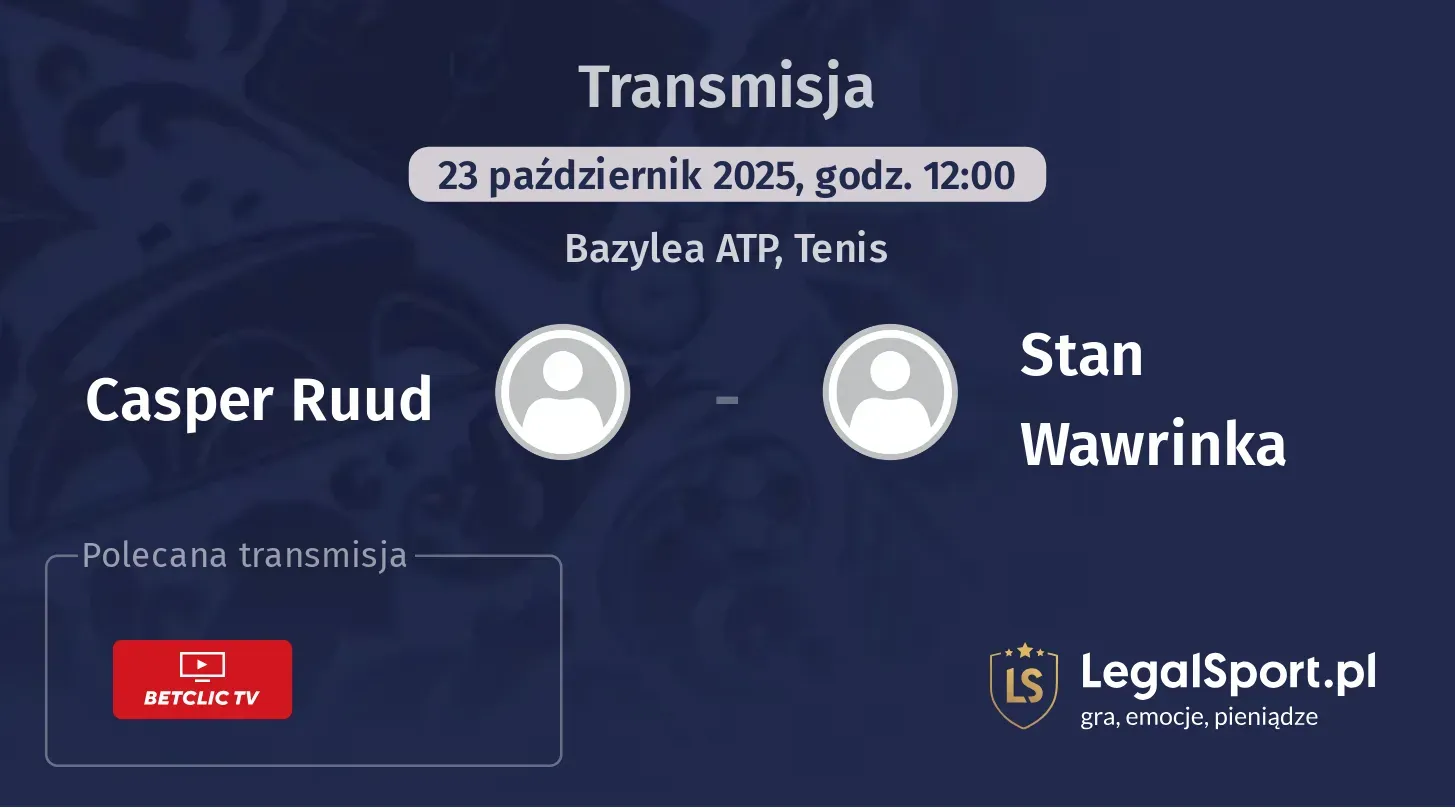 Casper Ruud - Stan Wawrinka Transmisje