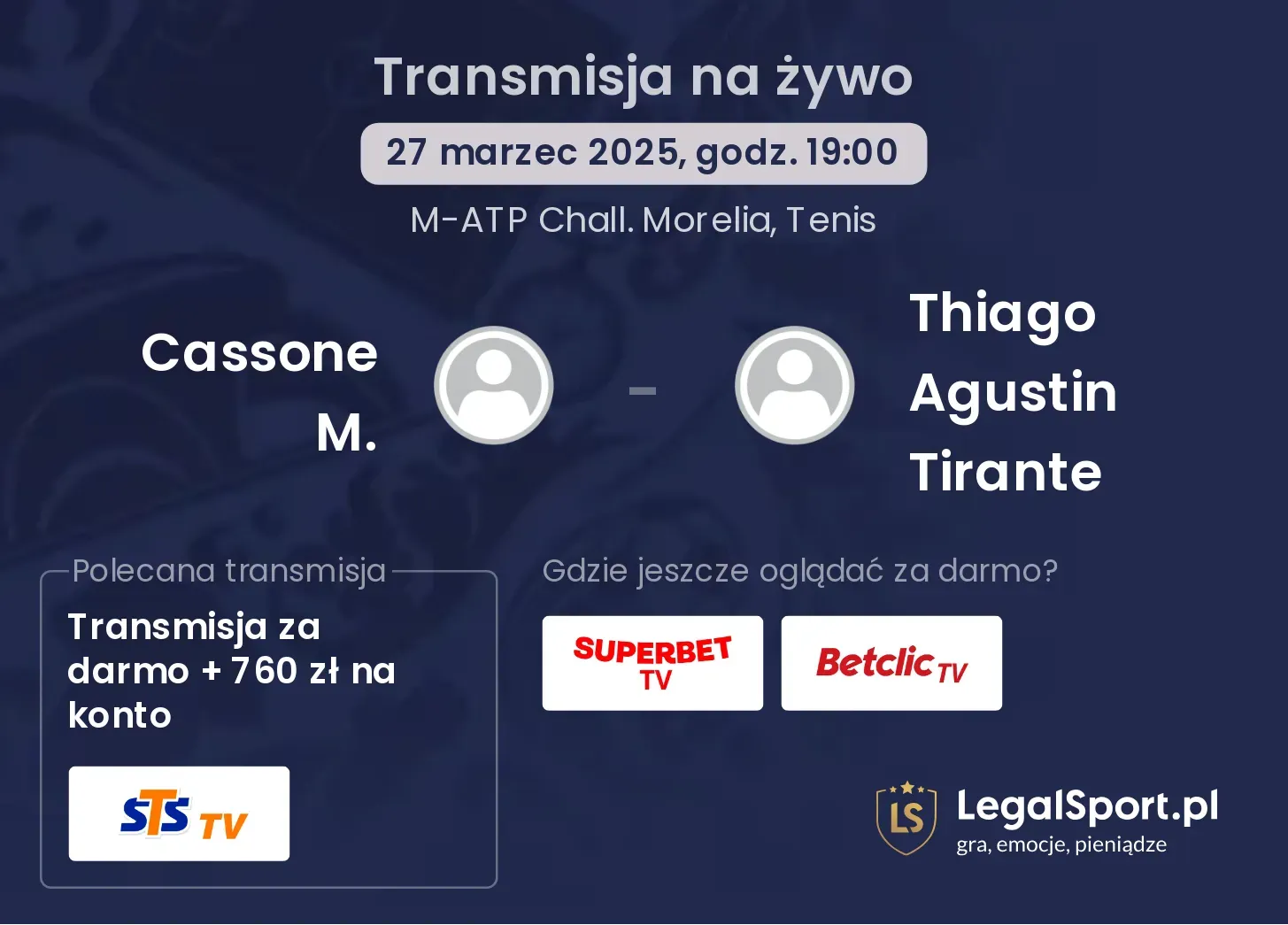 Cassone M. - Thiago Agustin Tirante gdzie oglądać?