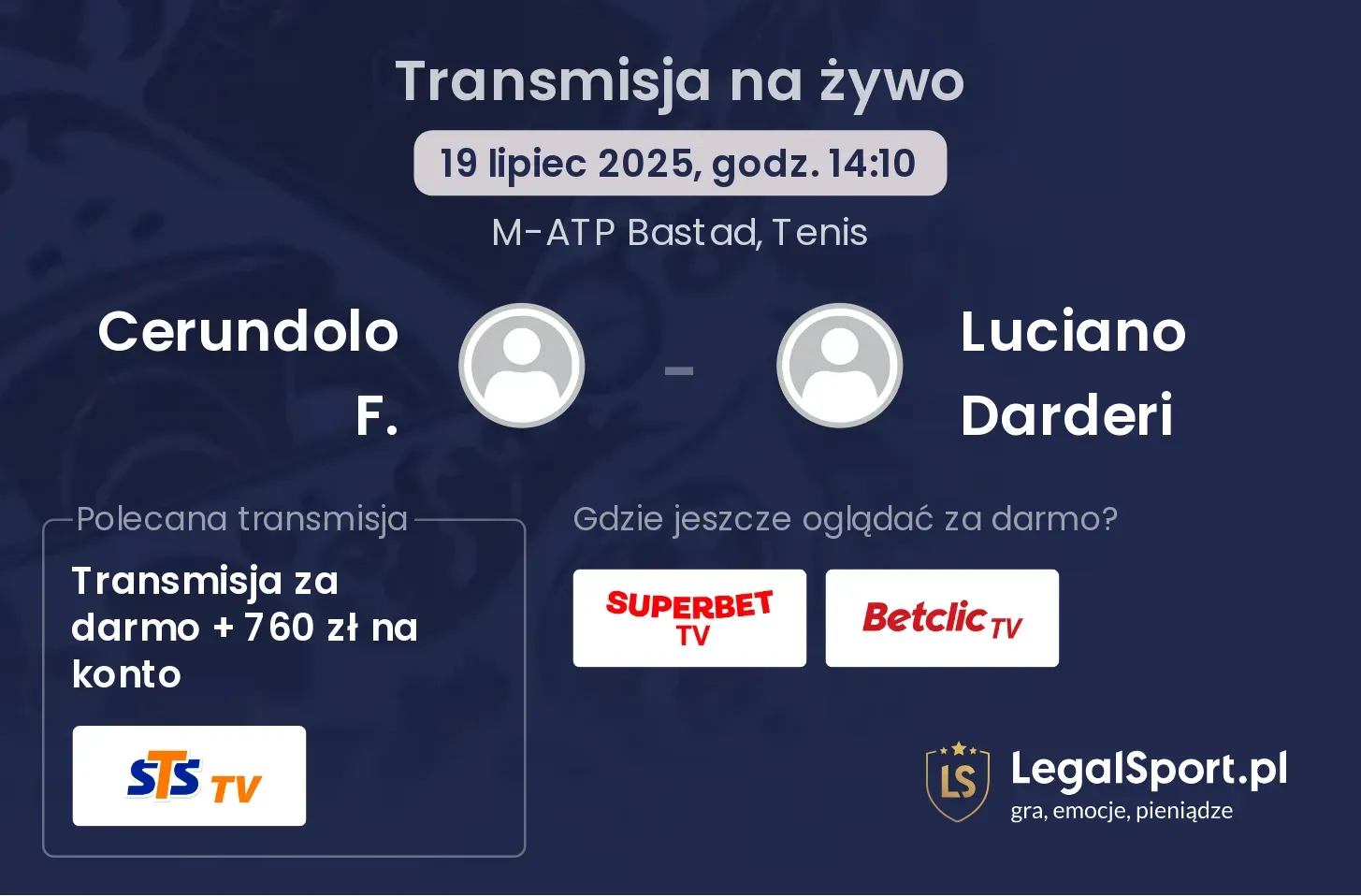Cerundolo F. - Luciano Darderi gdzie oglądać?