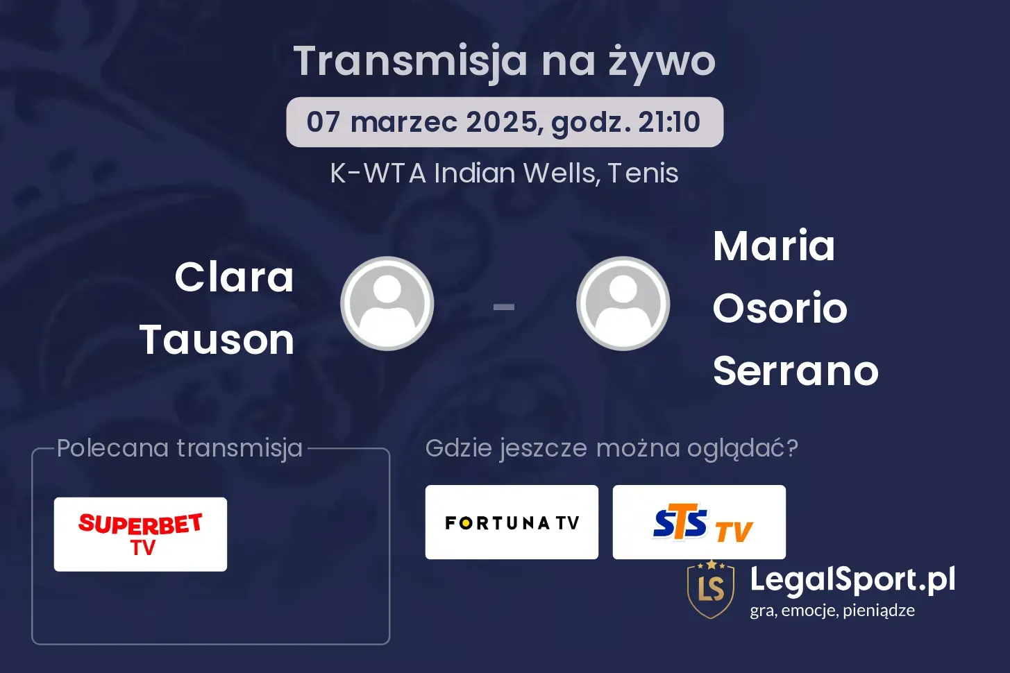 Clara Tauson - Maria Osorio Serrano gdzie oglądać?