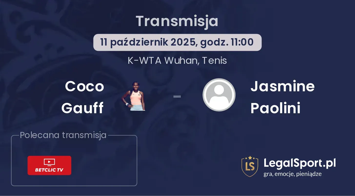Coco Gauff - Jasmine Paolini gdzie oglądać?
