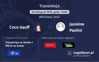 Coco Gauff - Jasmine Paolini gdzie oglądać? (04.11)