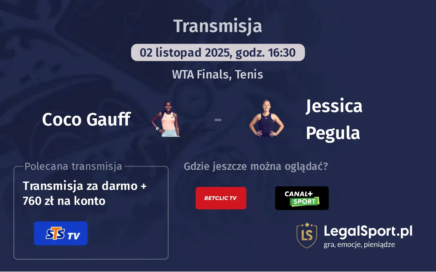 Coco Gauff - Jessica Pegula Transmisje