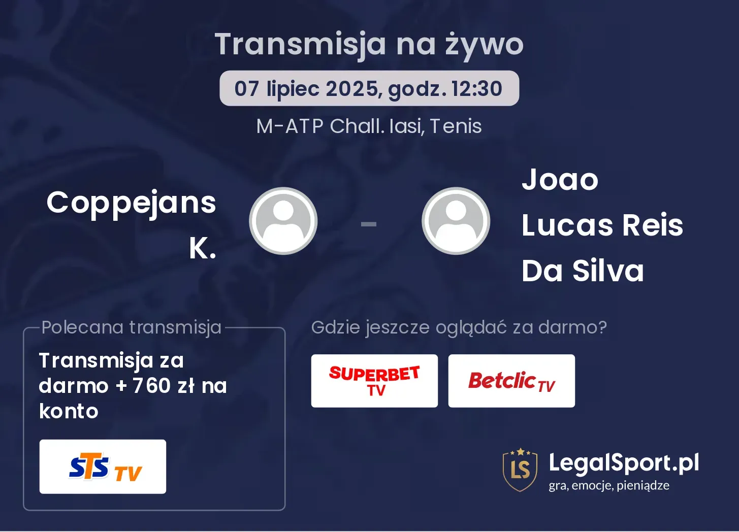 Coppejans K. - Joao Lucas Reis Da Silva gdzie oglądać?