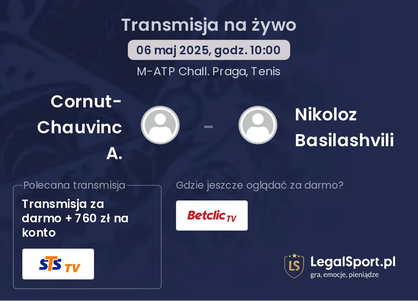 Cornut-Chauvinc A. - Nikoloz Basilashvili transmisja na żywo