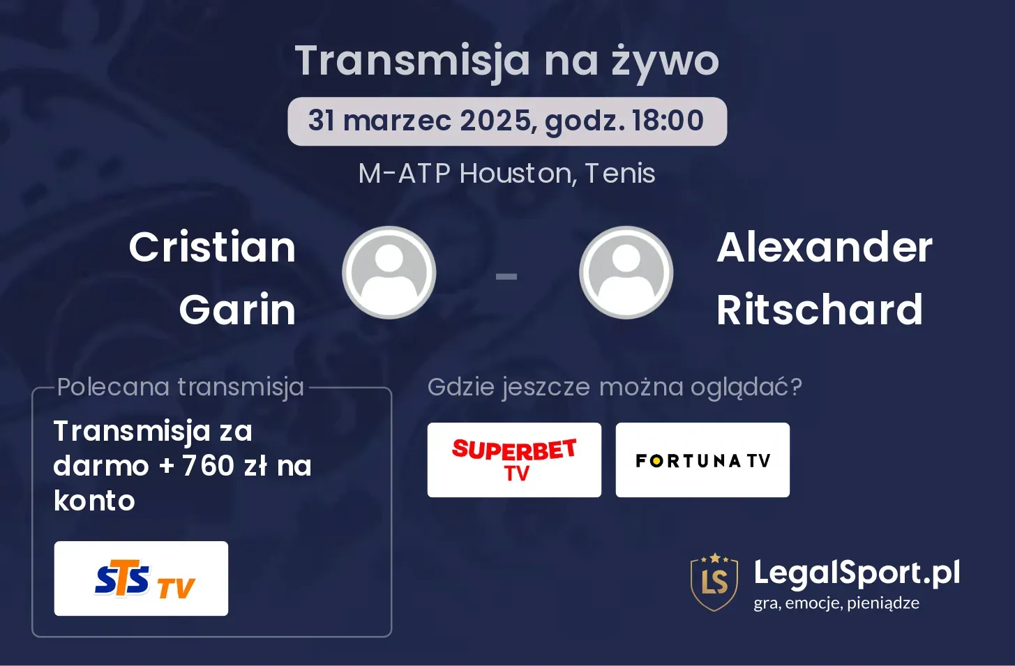 Cristian Garin - Alexander Ritschard gdzie oglądać?