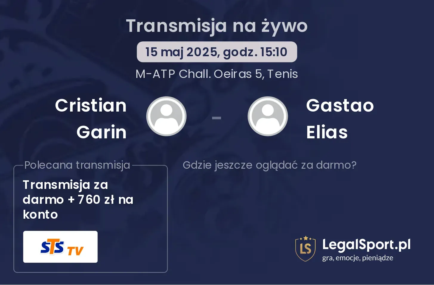 Cristian Garin - Gastao Elias transmisja na żywo