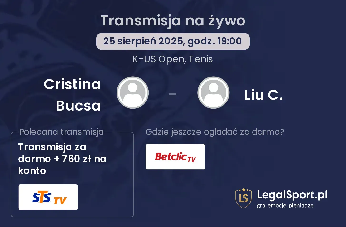 Cristina Bucsa - Liu C. gdzie oglądać?