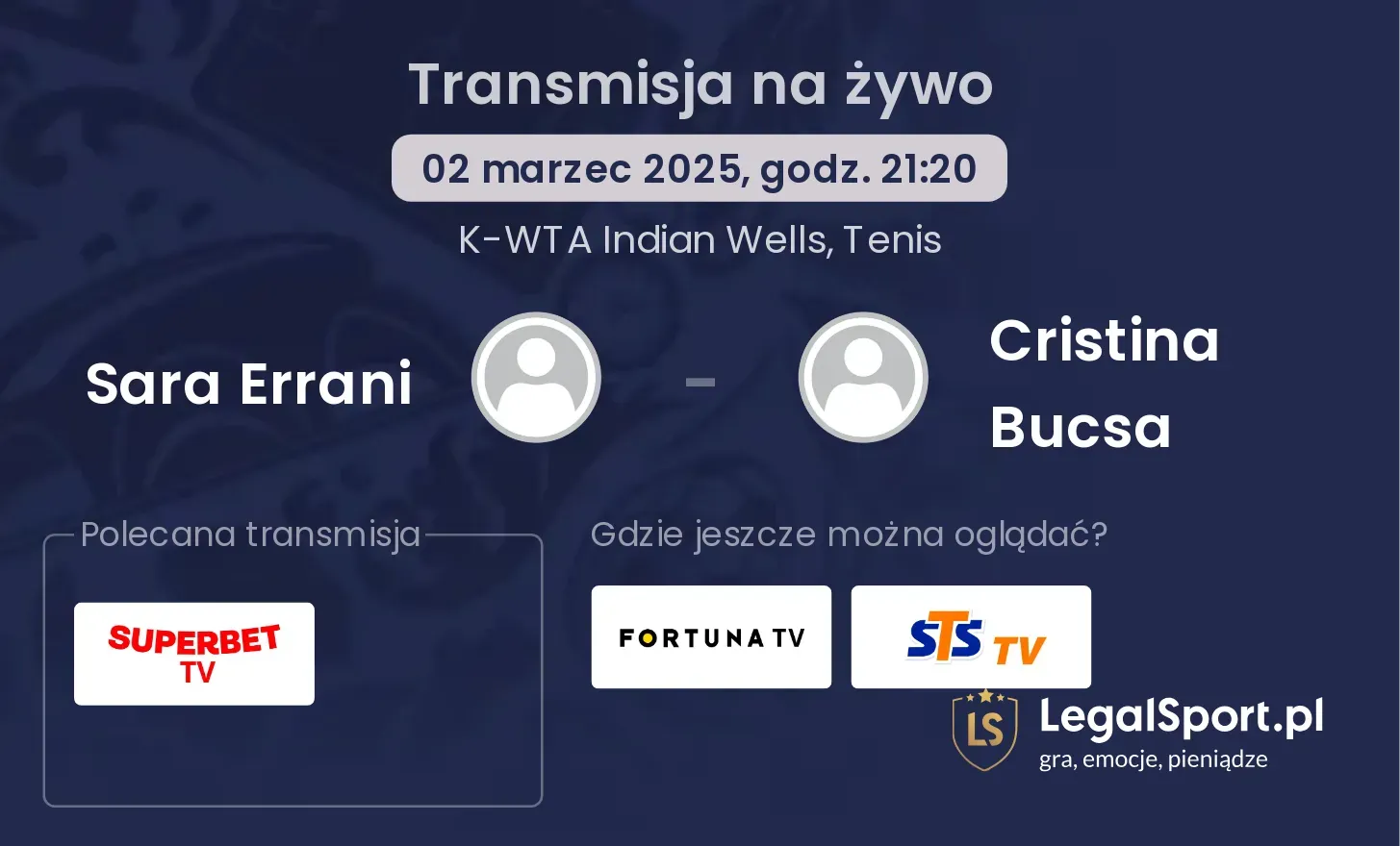 Sara Errani - Cristina Bucsa gdzie oglądać transmisję?