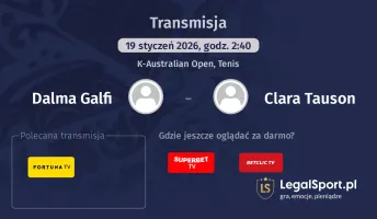 Dalma Galfi - Clara Tauson gdzie oglądać? (19.01)