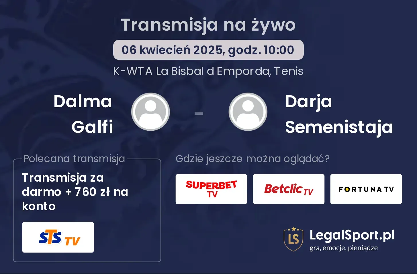 Dalma Galfi - Darja Semenistaja gdzie oglądać?