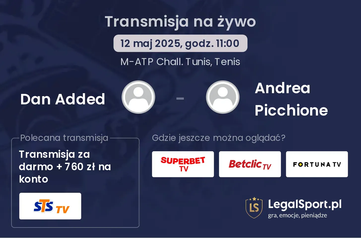 Dan Added - Andrea Picchione gdzie oglądać transmisję?