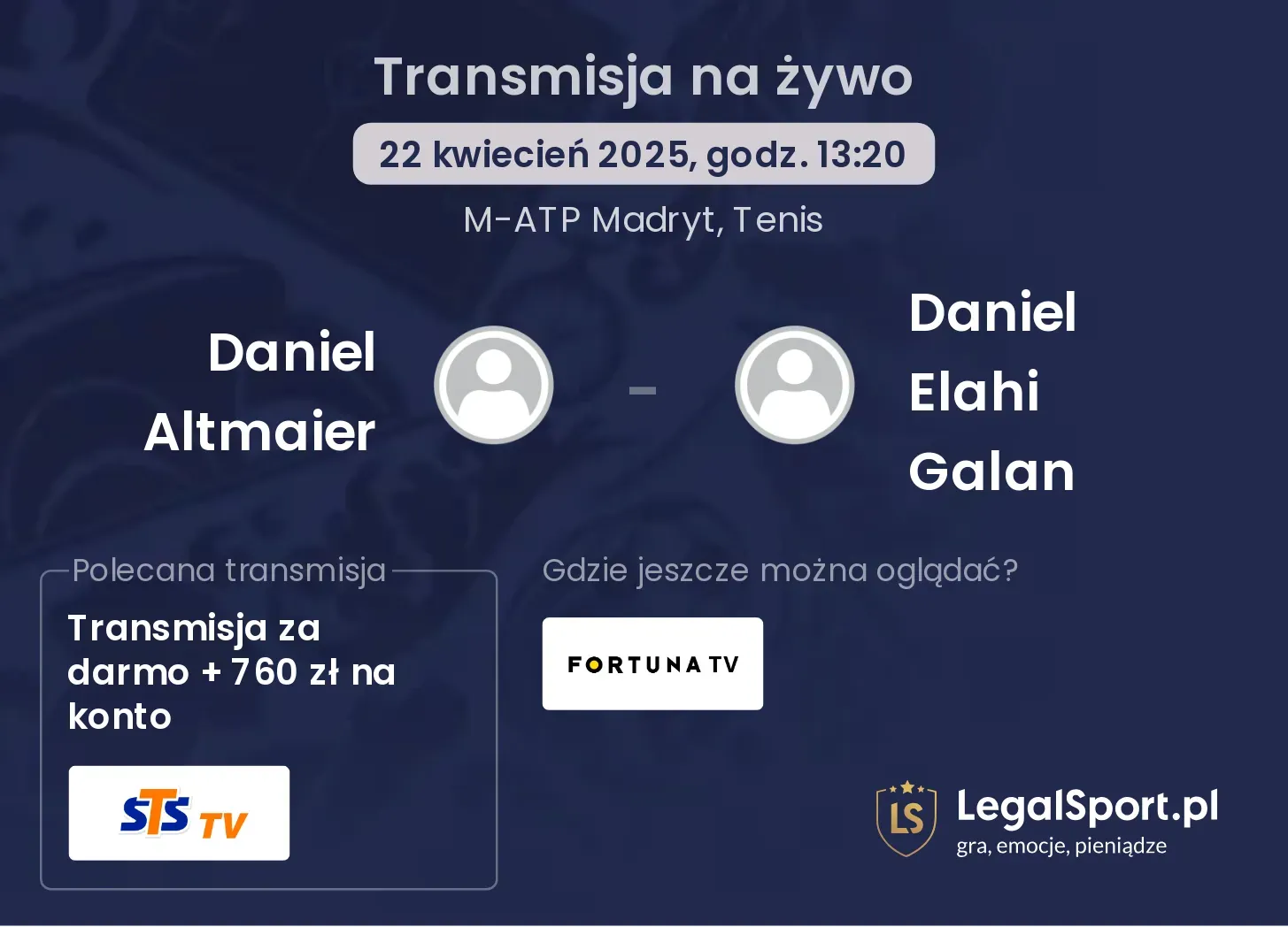 Daniel Altmaier - Daniel Elahi Galan gdzie oglądać?