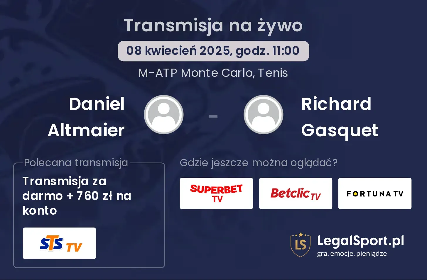 Daniel Altmaier - Richard Gasquet gdzie oglądać?
