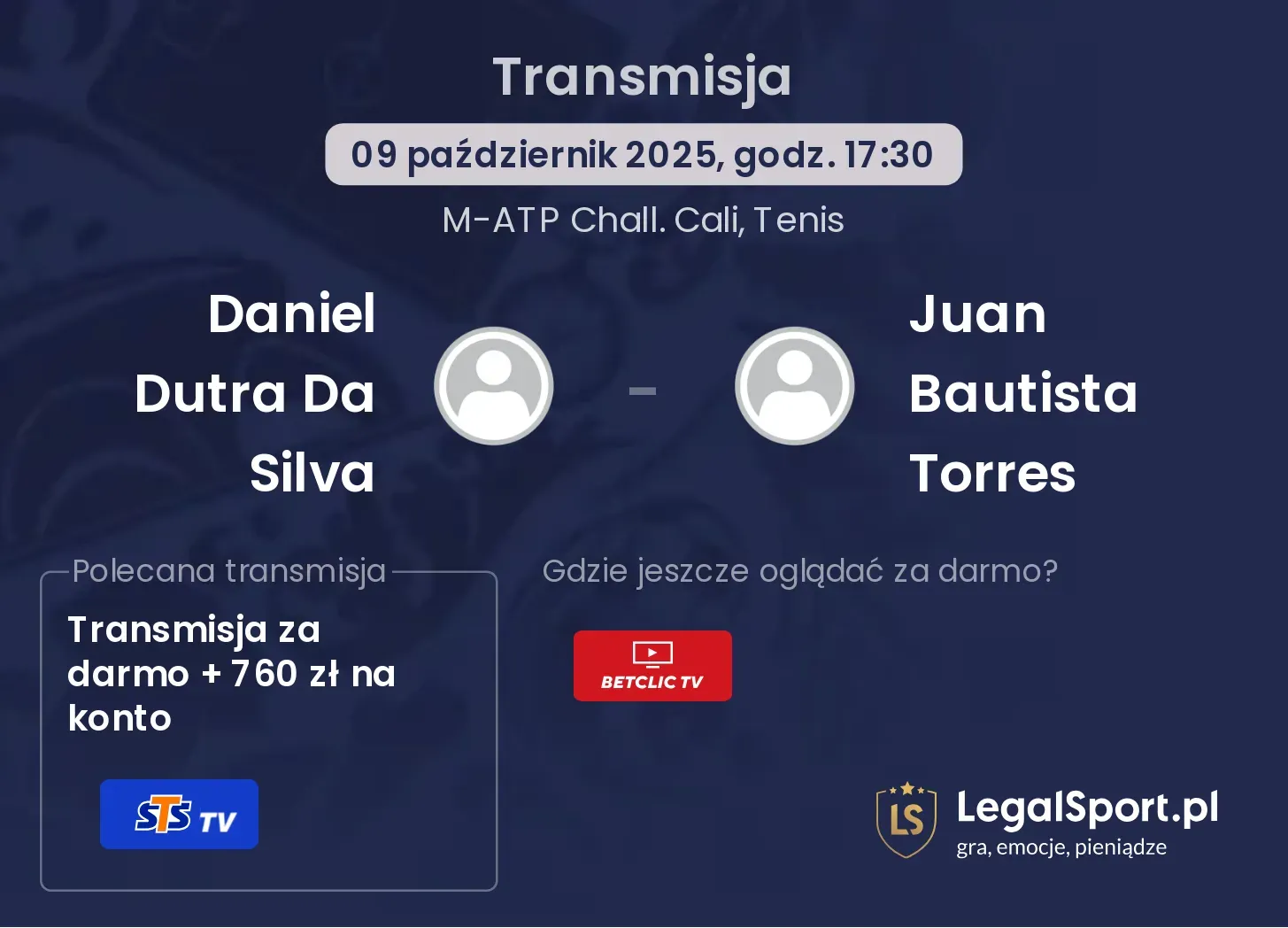 Daniel Dutra Da Silva - Juan Bautista Torres Transmisje