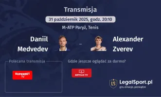 Daniil Medvedev - Alexander Zverev gdzie oglądać?