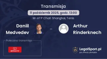 Daniil Medvedev - Arthur Rinderknech gdzie oglądać?