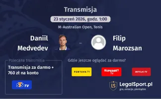 Daniil Medvedev - Filip Marozsan gdzie oglądać? (23.01)