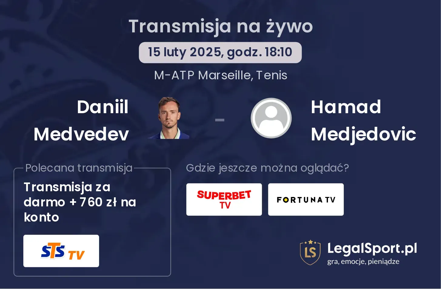 Daniil Medvedev - Hamad Medjedovic gdzie oglądać?
