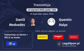 Daniil Medvedev - Quentin Halys gdzie oglądać? (21.01)