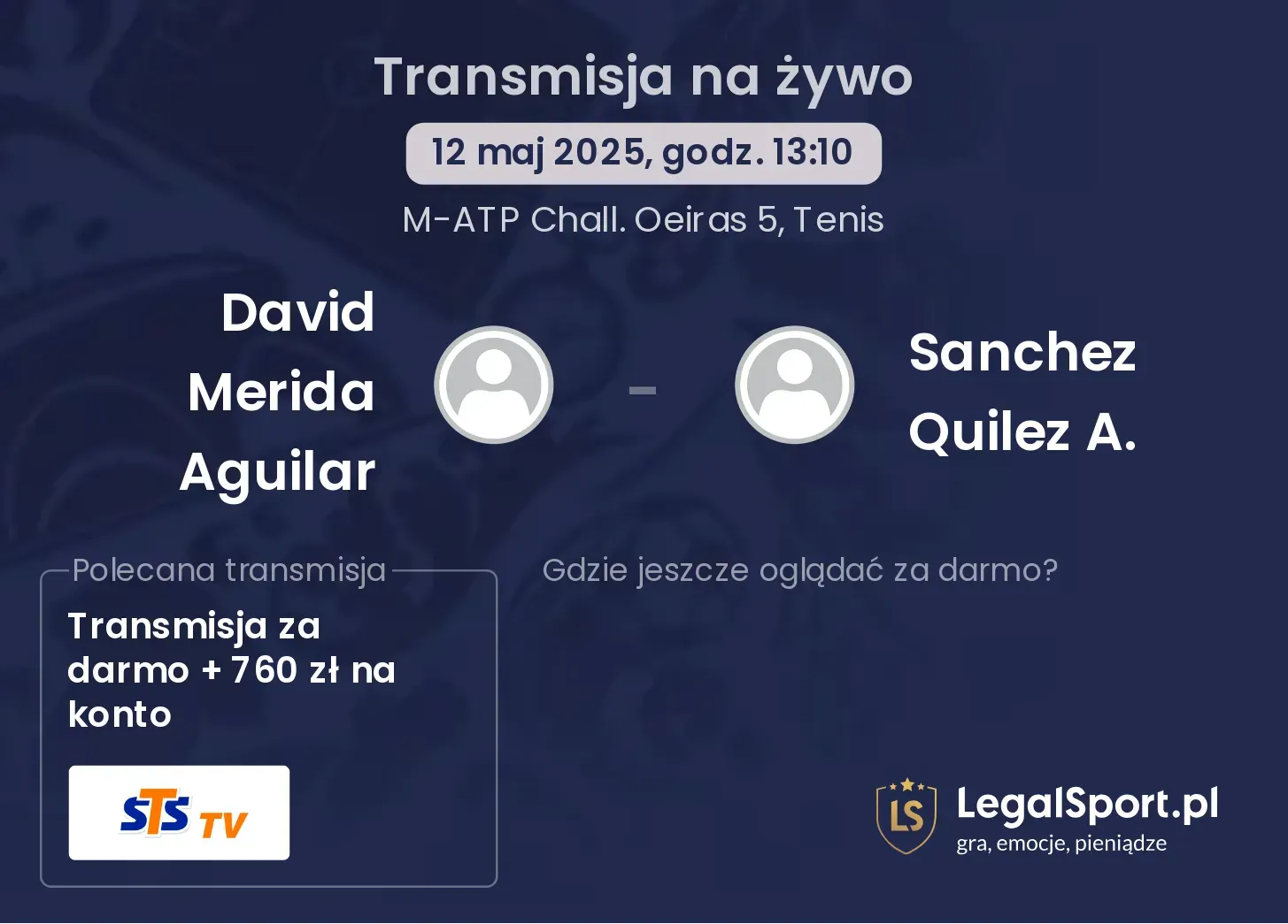David Merida Aguilar - Sanchez Quilez A. transmisja na żywo
