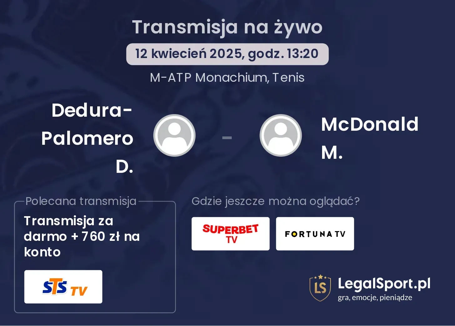 Dedura-Palomero D. - McDonald M. gdzie oglądać?