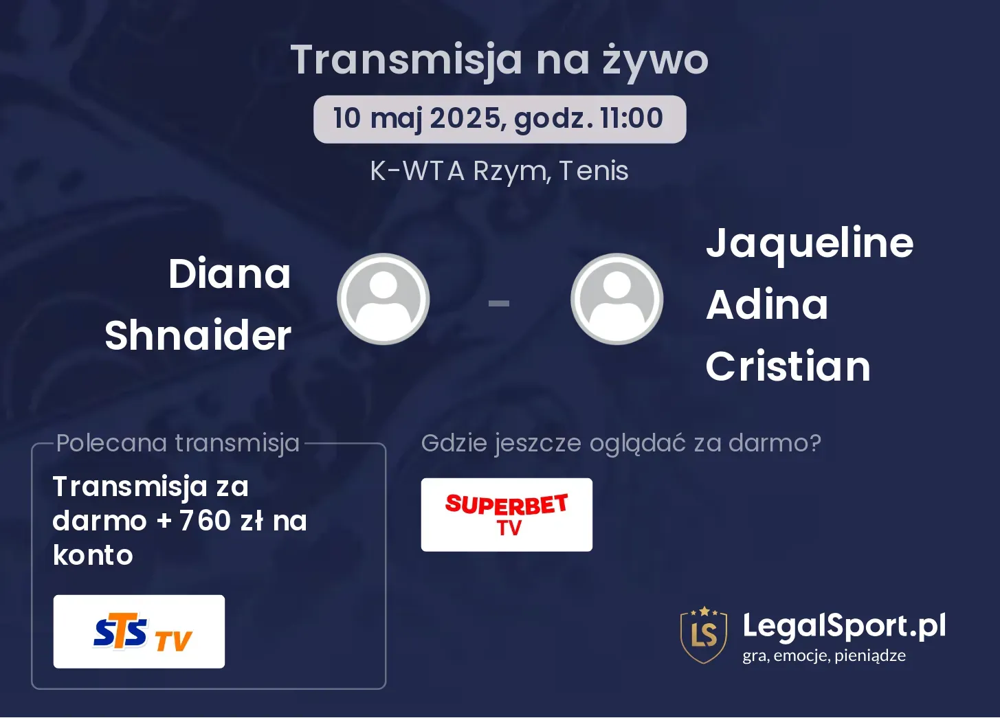 Diana Shnaider - Jaqueline Adina Cristian gdzie oglądać?