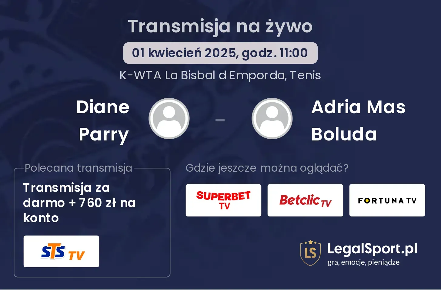 Diane Parry - Adria Mas Boluda gdzie oglądać transmisję?