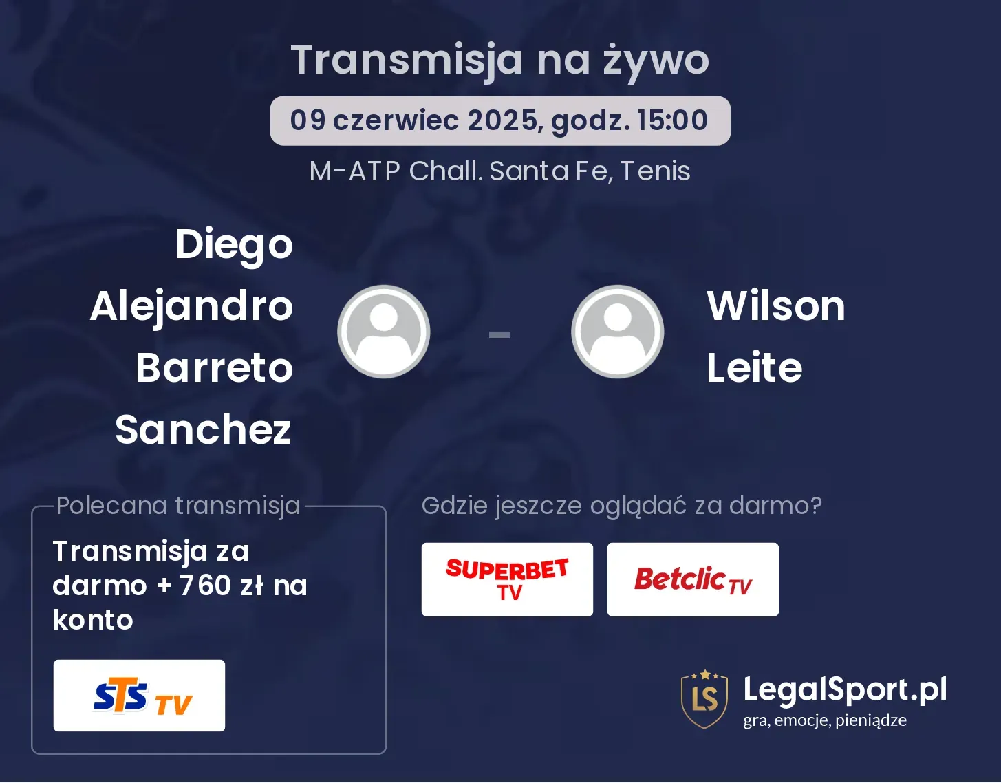 Diego Alejandro Barreto Sanchez - Wilson Leite gdzie oglądać?