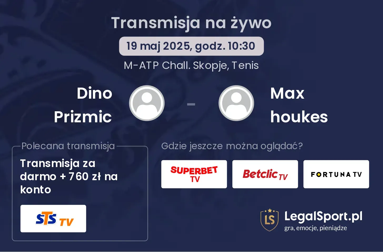 Dino Prizmic - Max houkes transmisja na żywo