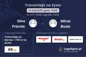 Dino Prizmic - Mirza Basic gdzie oglądać transmisję?
