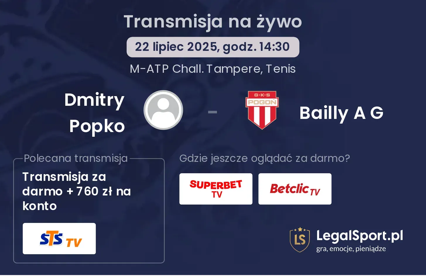 Dmitry Popko - Bailly A G gdzie oglądać?