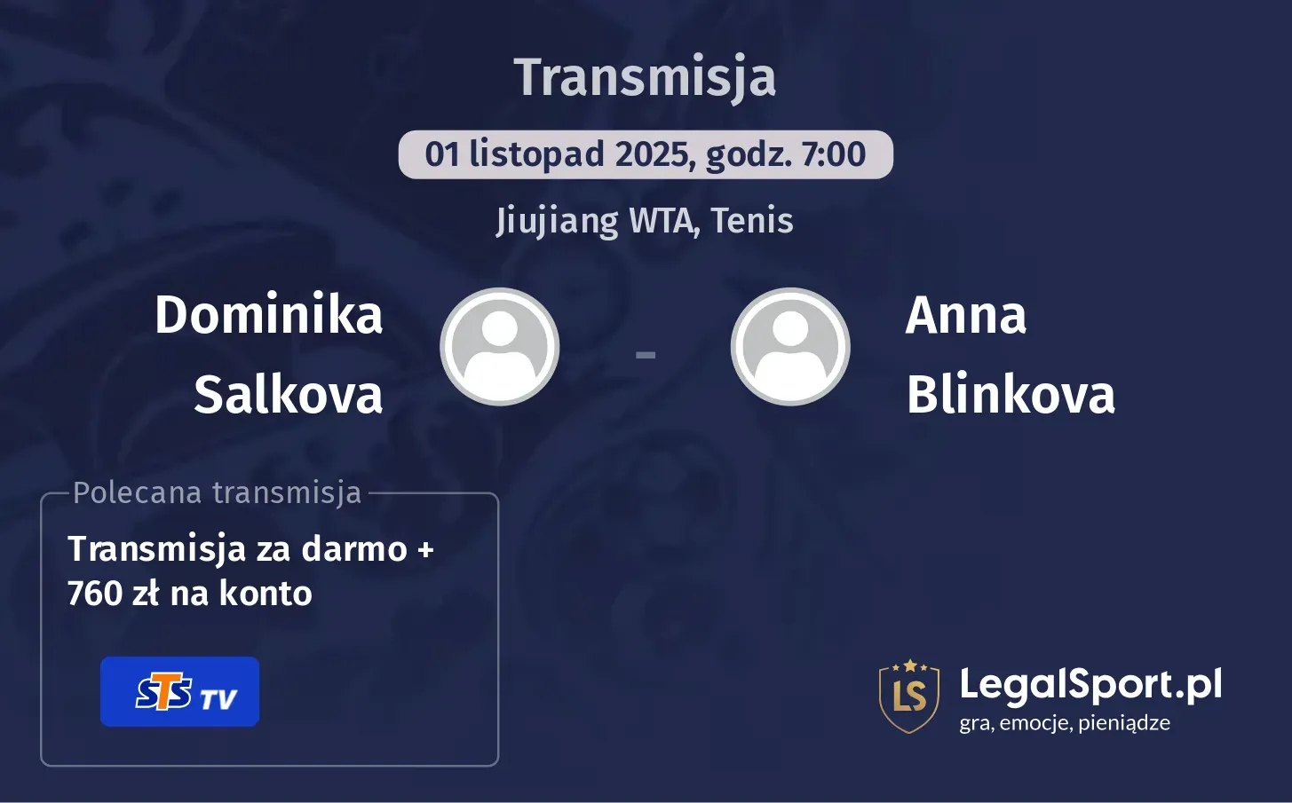 Dominika Salkova - Anna Blinkova Transmisje