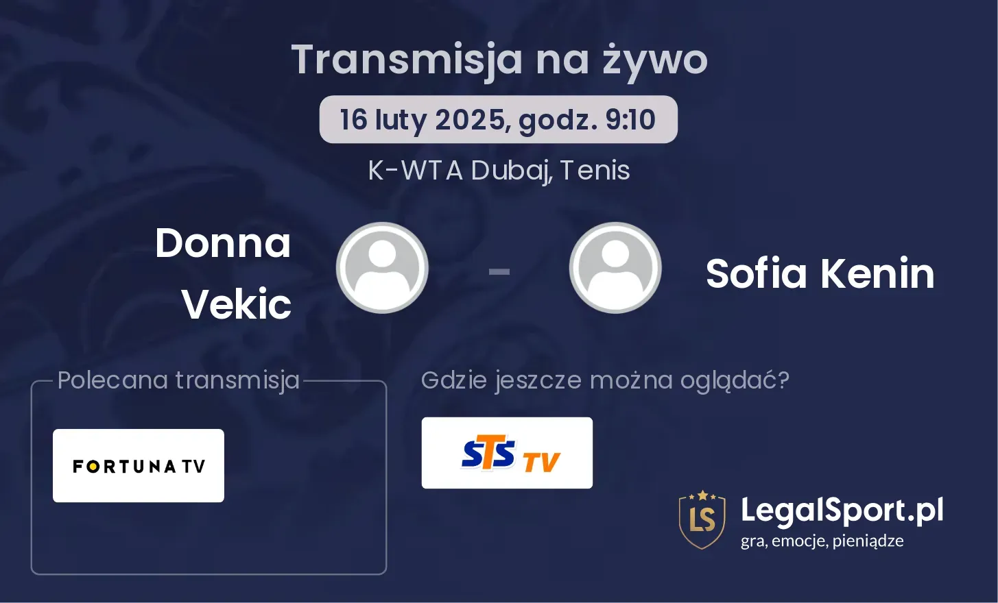 Donna Vekic - Sofia Kenin gdzie oglądać?