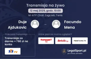 Duje Ajdukovic - Facundo Mena gdzie oglądać?