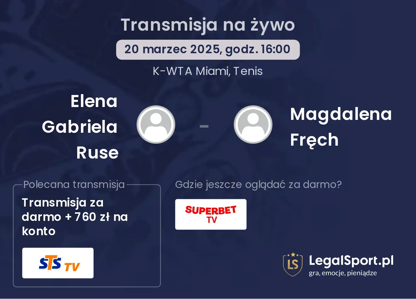 Elena Gabriela Ruse - Magdalena Fręch gdzie oglądać?