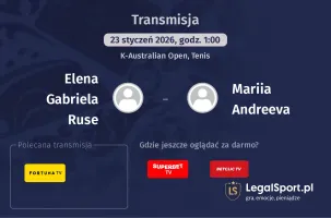 Elena Gabriela Ruse - Mariia Andreeva gdzie oglądać? (23.01)