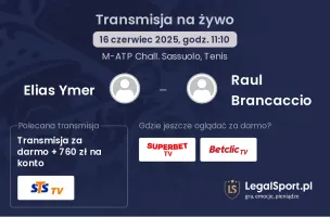 Elias Ymer - Raul Brancaccio gdzie oglądać?