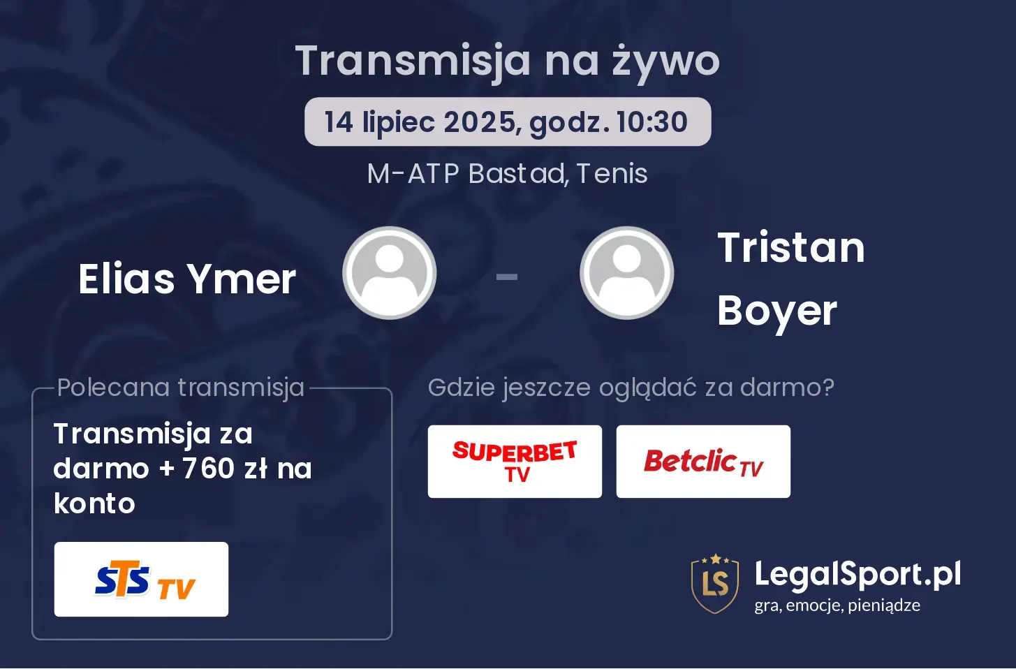 Elias Ymer - Tristan Boyer gdzie oglądać?