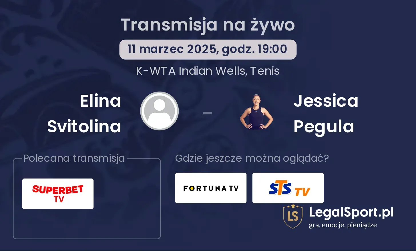 Elina Svitolina - Jessica Pegula gdzie oglądać?