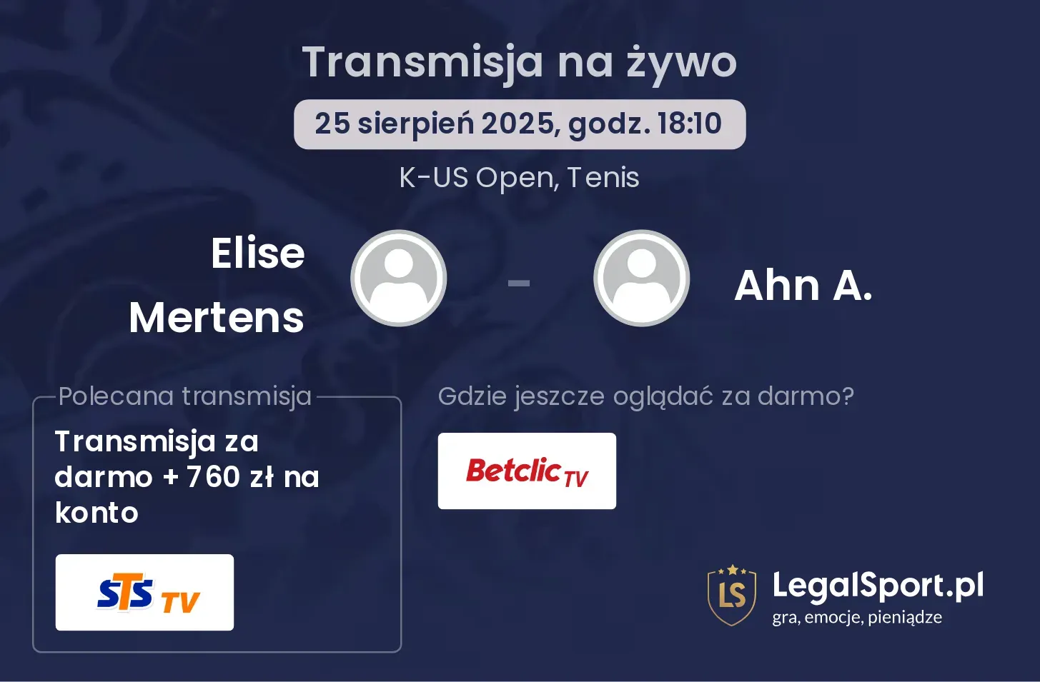 Elise Mertens - Ahn A. gdzie oglądać?