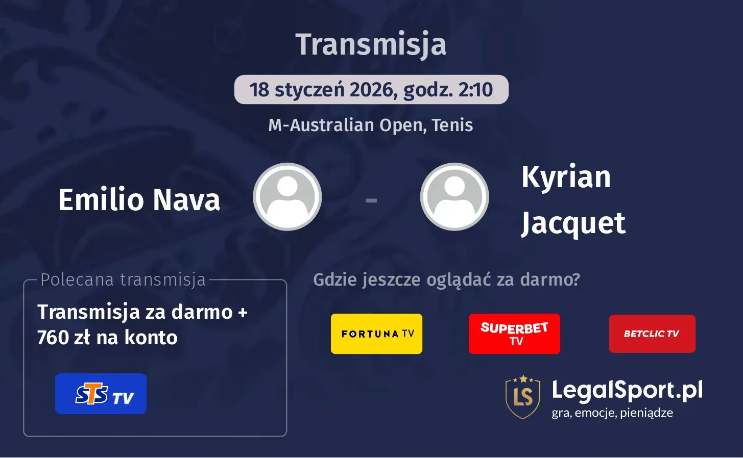 Emilio Nava - Kyrian Jacquet Transmisje