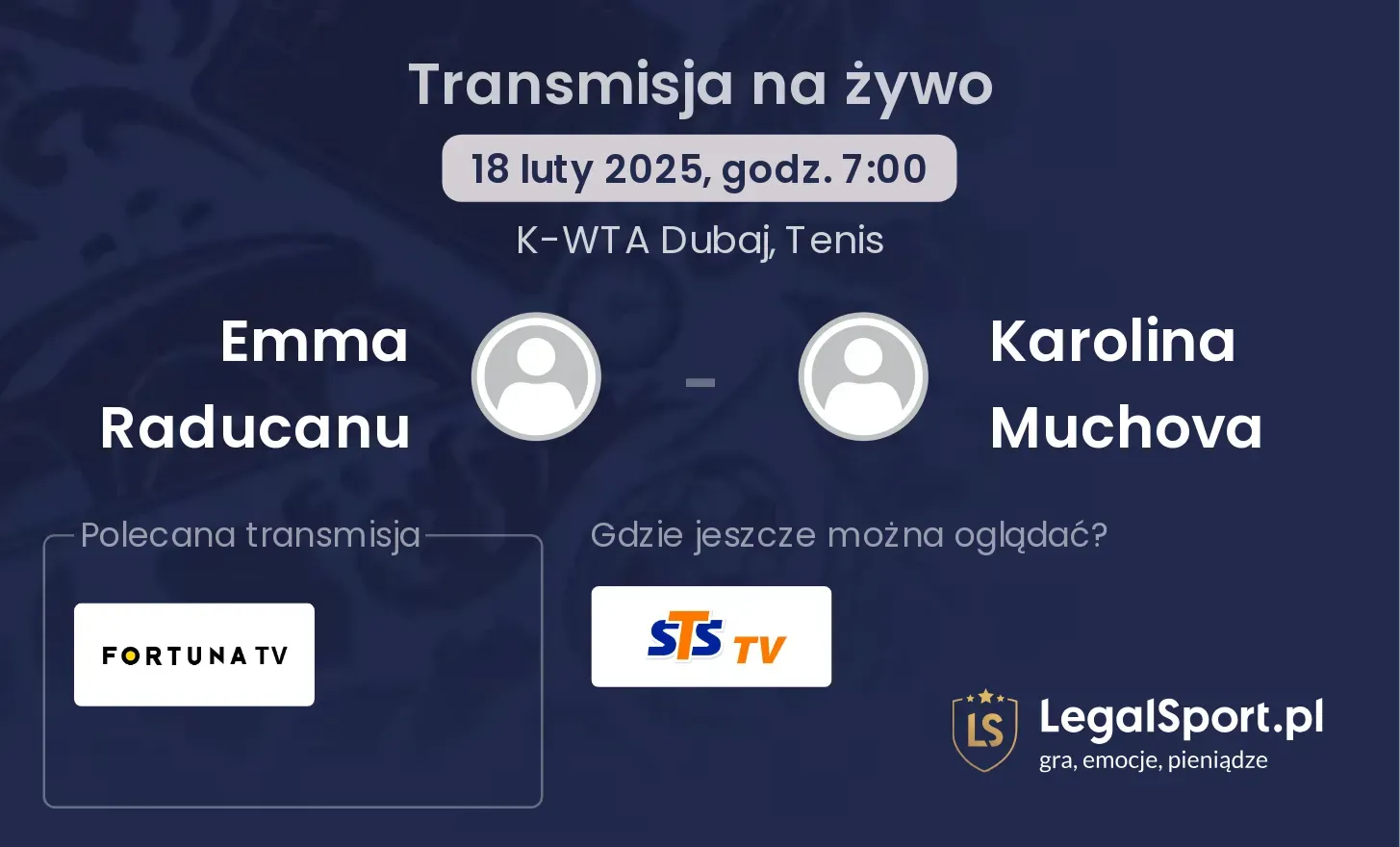 Emma Raducanu - Karolina Muchova gdzie oglądać?